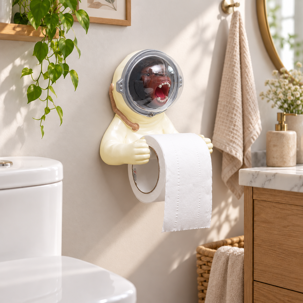 🦖🦖🦖Porte-Papier Toilette Dinosaure 3D – Décoration Originale et Amusante pour Salle de Bain
