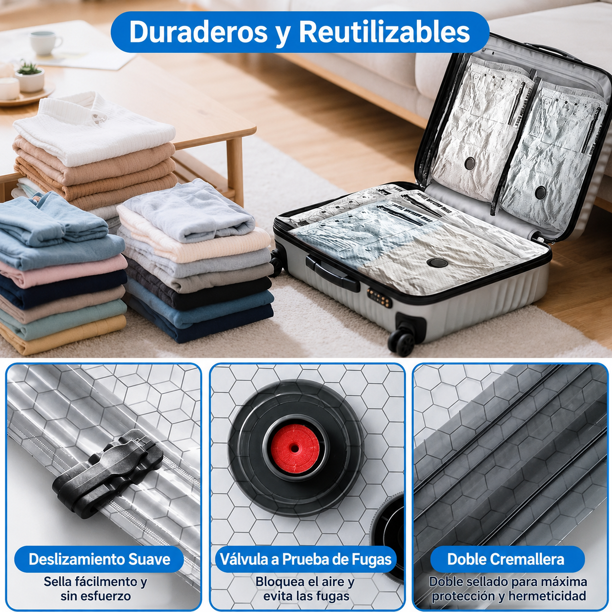 🏆⚡ ¡MÁS DE 50.000 UNIDADES VENDIDAS! Bolsa de Compresión al Vacío de Viaje con Bomba Eléctrica Inalámbrica