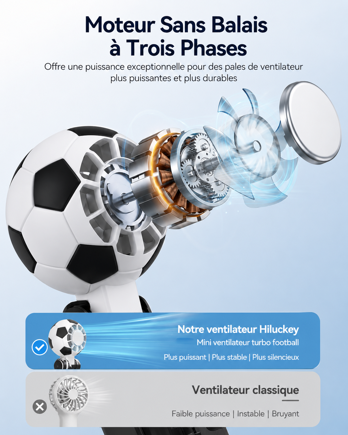 Ventilateur Portable Mini Coupe du Monde de Football 2026 ⚽
