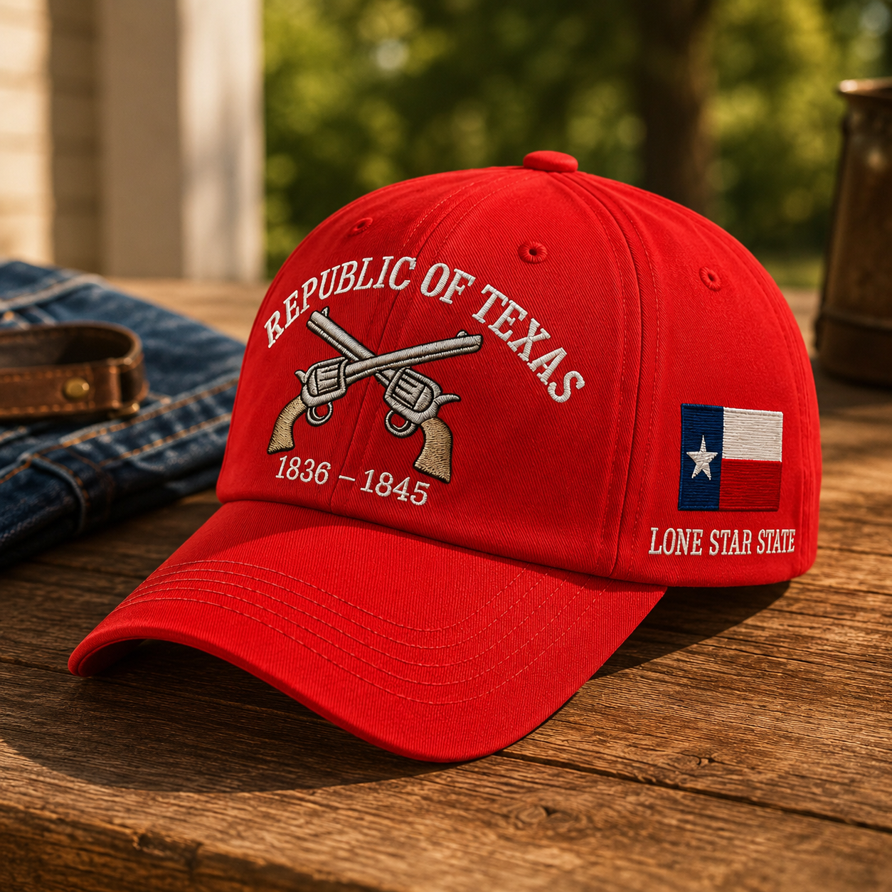 🤠⭐ Vintage Republic of Texas Embroidered Baseball Cap – Lone Star Heritage Style