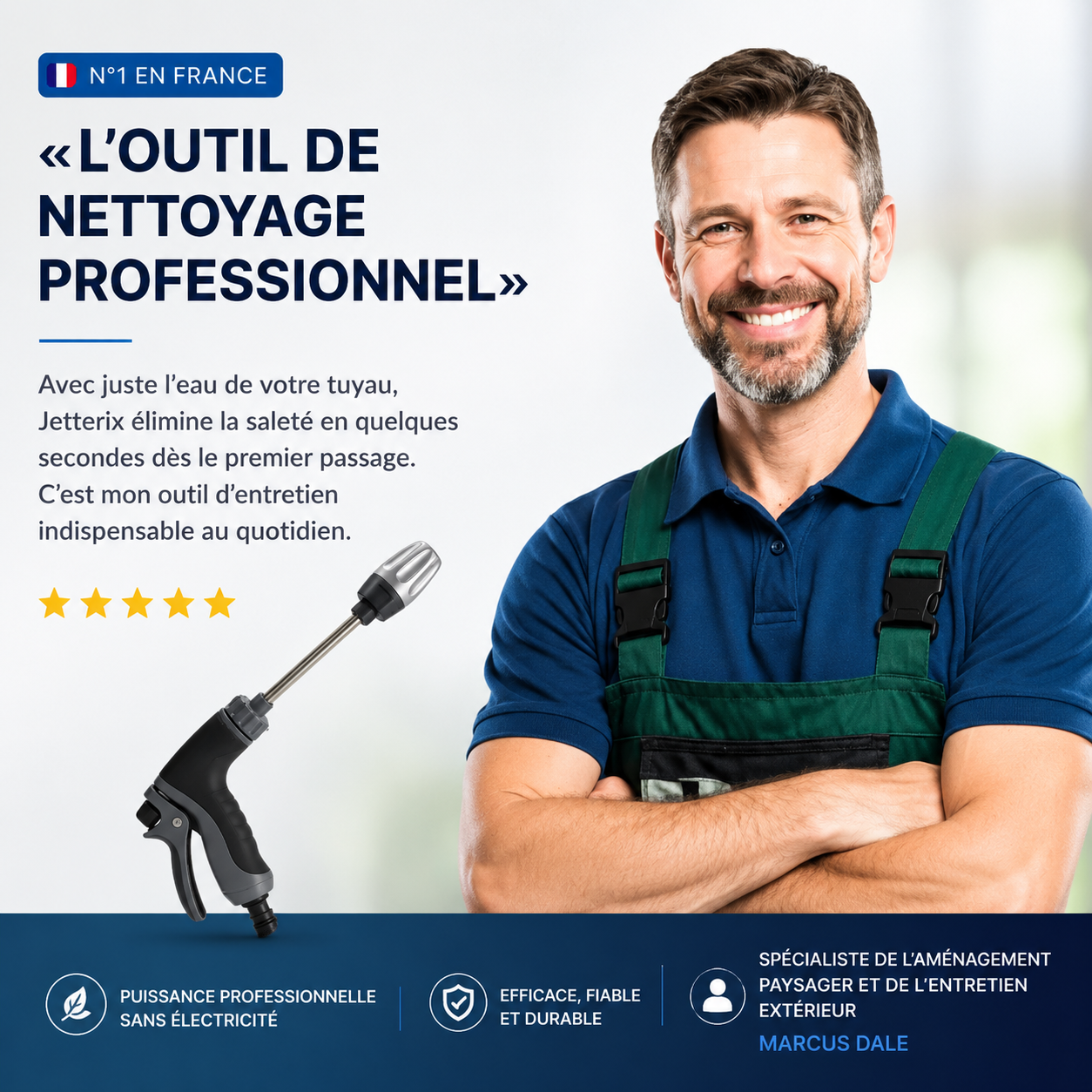 BUSE HAUTE PRESSION N°1 EN FRANCE – Transformez n’importe quel tuyau en jet d’eau haute pression, gagnez du temps, économisez de l’argent et obtenez un nettoyage impeccable