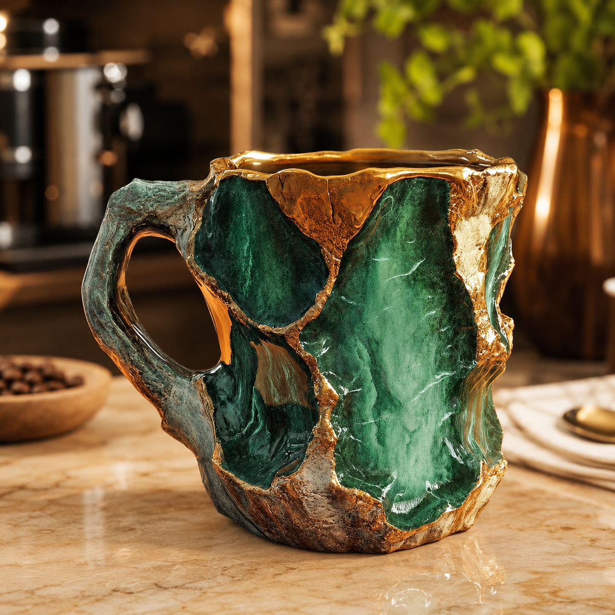 💎 Sculptural Gemstone-Inspired Mug — A One-of-a-Kind Work of Art for Every Sip ☕✨