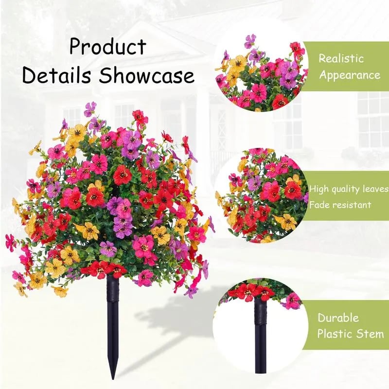🔥 Artificial Flowers for Outdoor Indoor Garden Home Decoration