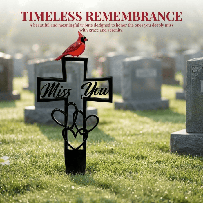 ❤🐦Buy 1 Get 1 Free -💖Metal Cemetery Memorial Plaque for Remembrance✝️
