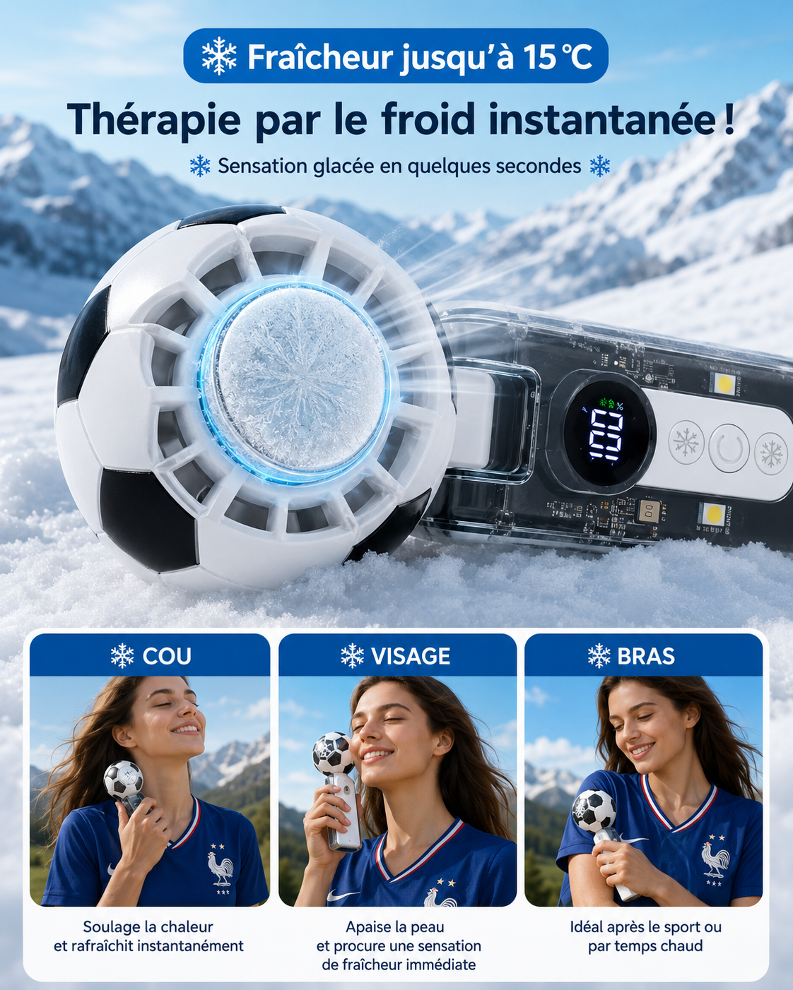 Ventilateur Portable Mini Coupe du Monde de Football 2026 ⚽