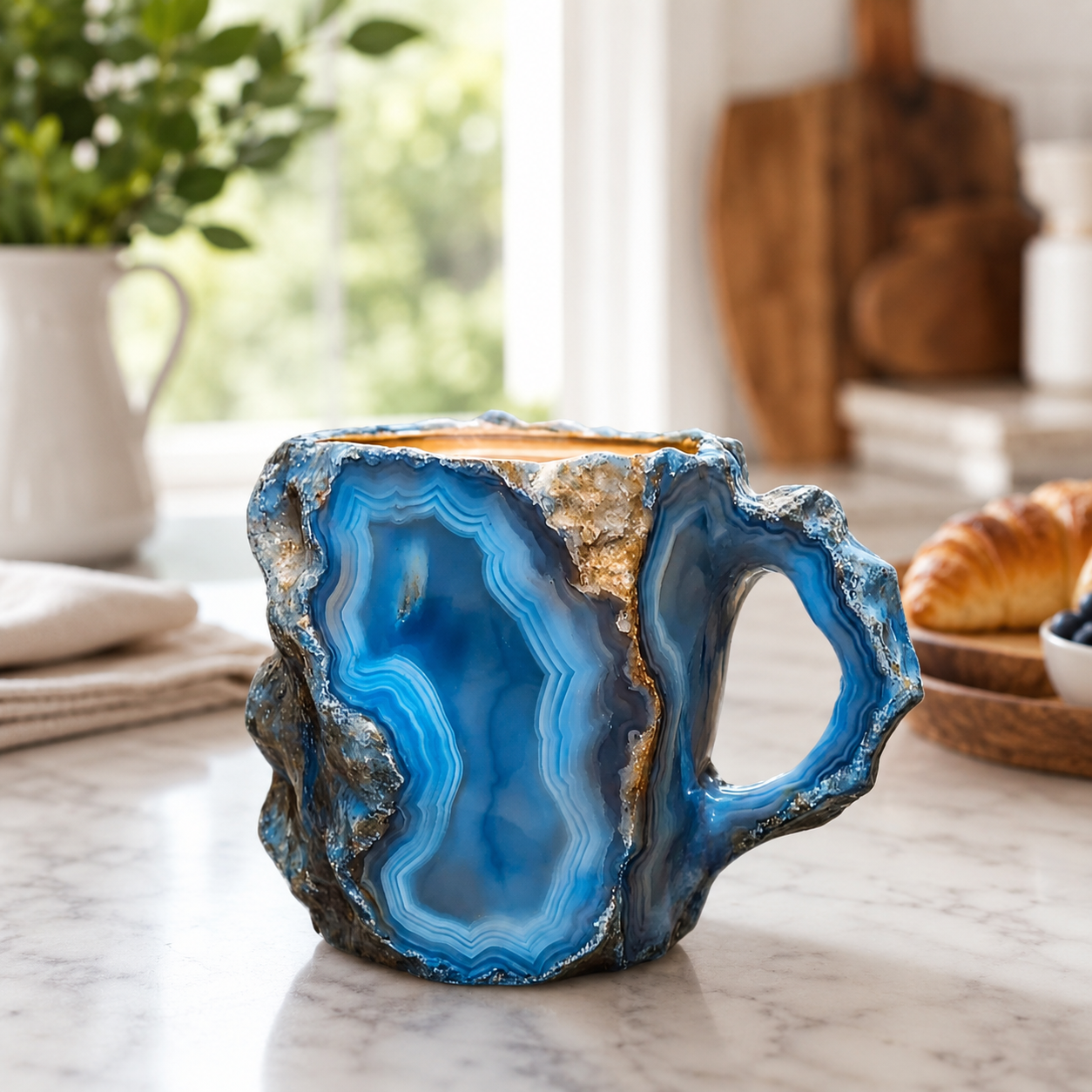 💎 Sculptural Gemstone-Inspired Mug — A One-of-a-Kind Work of Art for Every Sip ☕✨