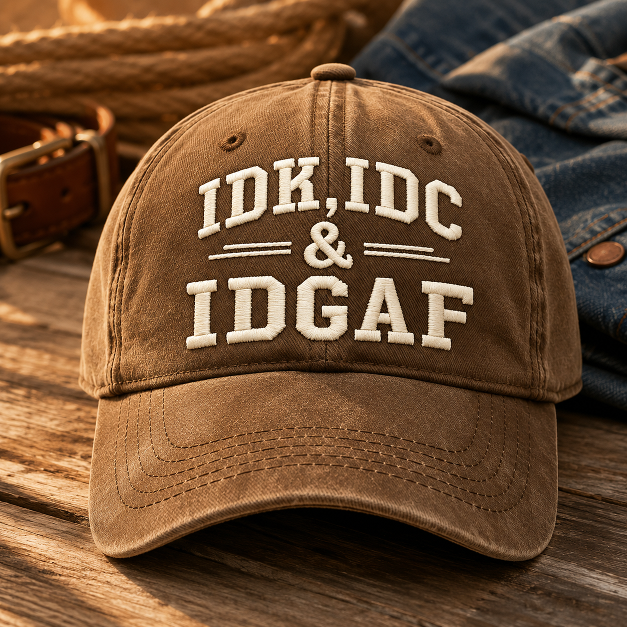 🧢 Vintage Washed Embroidered Baseball Cap – Adjustable Unisex Casual Hat