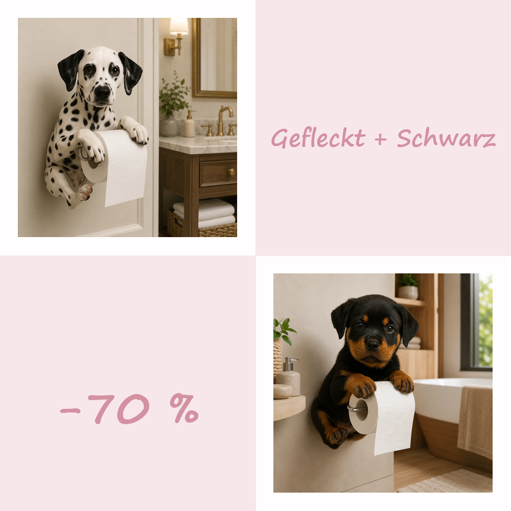 50 % RABATT!! 🐾 Niedlicher Toilettenpapierhalter in Hundeform – Ein verspielter Hingucker fürs Badezimmer, praktisch im Alltag 🧻✨