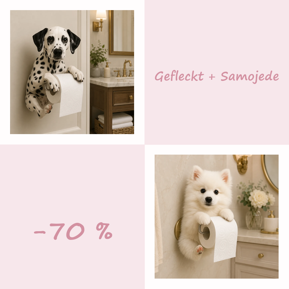 50 % RABATT!! 🐾 Niedlicher Toilettenpapierhalter in Hundeform – Ein verspielter Hingucker fürs Badezimmer, praktisch im Alltag 🧻✨