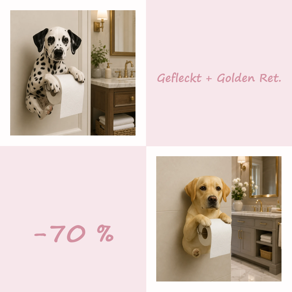 50 % RABATT!! 🐾 Niedlicher Toilettenpapierhalter in Hundeform – Ein verspielter Hingucker fürs Badezimmer, praktisch im Alltag 🧻✨