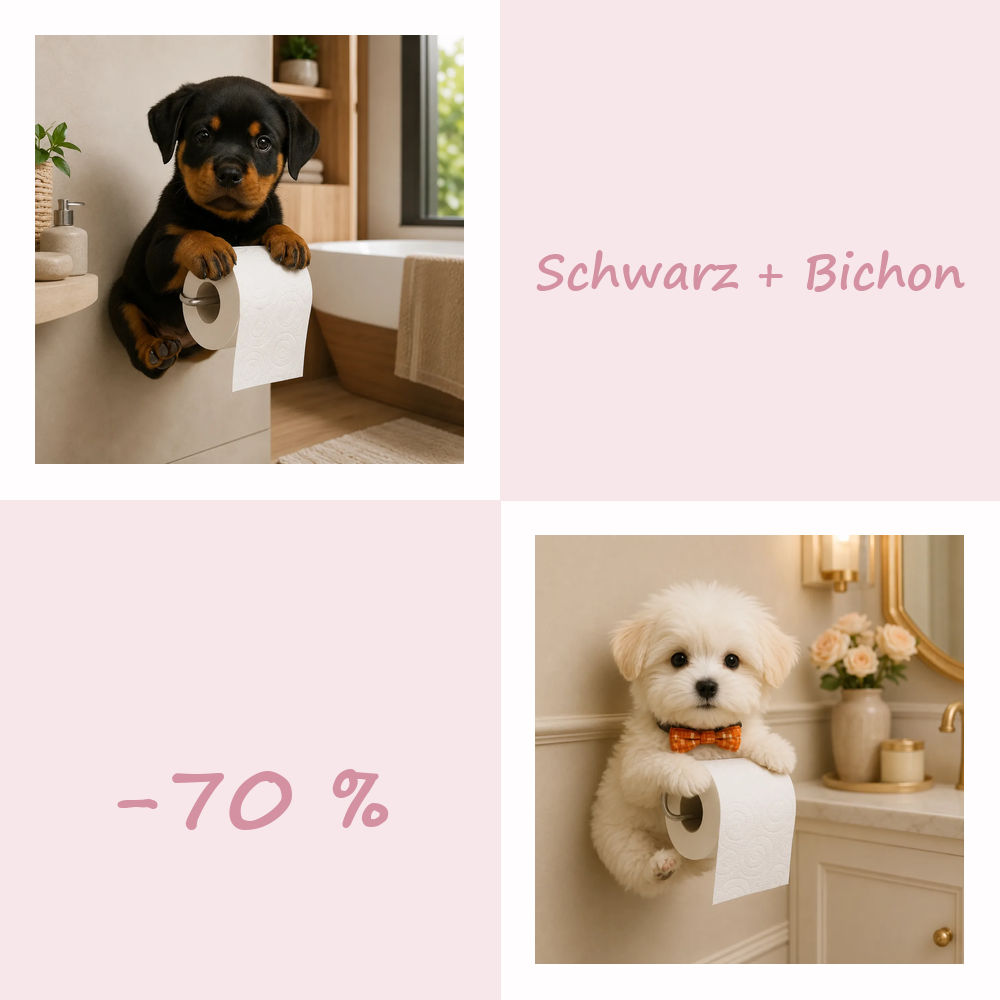 50 % RABATT!! 🐾 Niedlicher Toilettenpapierhalter in Hundeform – Ein verspielter Hingucker fürs Badezimmer, praktisch im Alltag 🧻✨