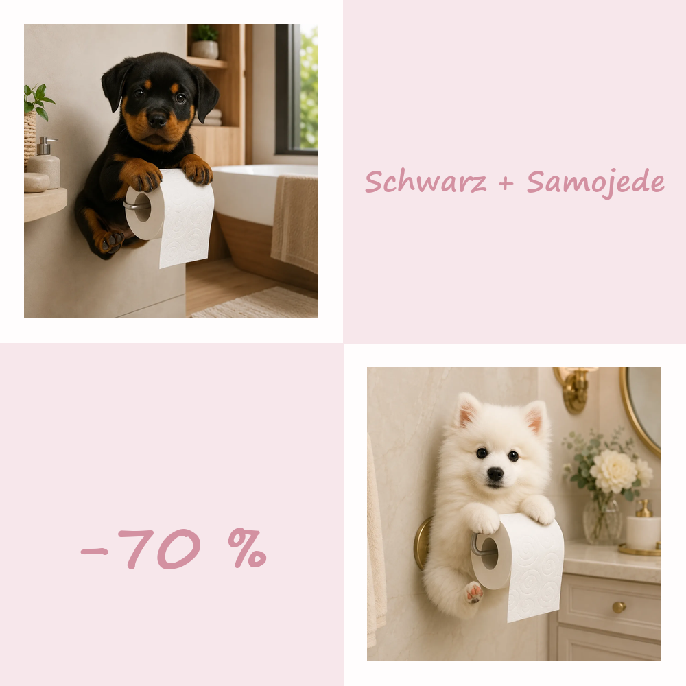 50 % RABATT!! 🐾 Niedlicher Toilettenpapierhalter in Hundeform – Ein verspielter Hingucker fürs Badezimmer, praktisch im Alltag 🧻✨