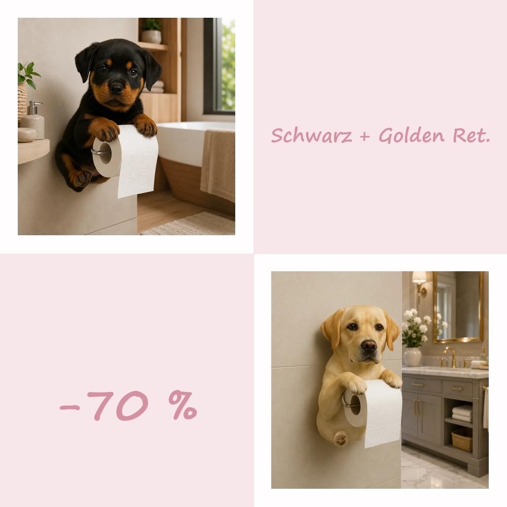 50 % RABATT!! 🐾 Niedlicher Toilettenpapierhalter in Hundeform – Ein verspielter Hingucker fürs Badezimmer, praktisch im Alltag 🧻✨