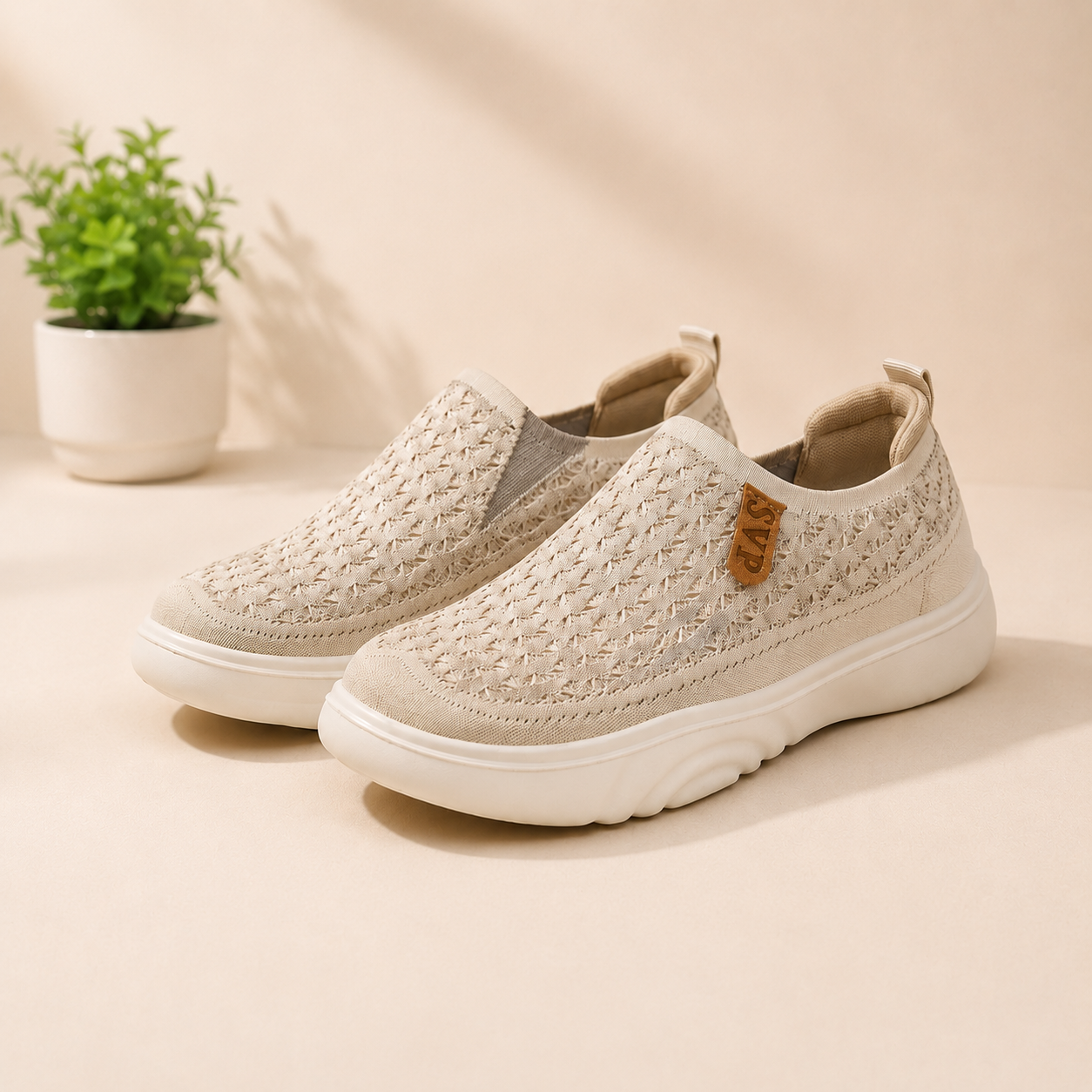 👟Chaussures Slip-On Confort Femme – Maille Respirante & Semelle Souple