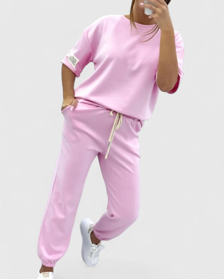 Melody™ - Lässiges Damen-Set mit einfarbigem Oberteil und Hose
