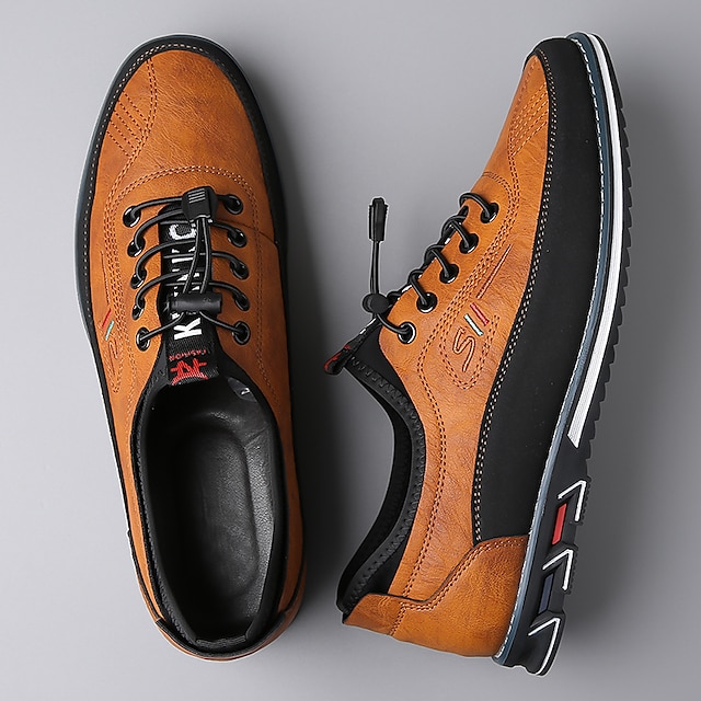 👞 Herren Braune Freizeitsneaker mit Schnürdesign – Bequeme rutschfeste Wanderschuhe für tägliche Outdoor-Aktivitäten