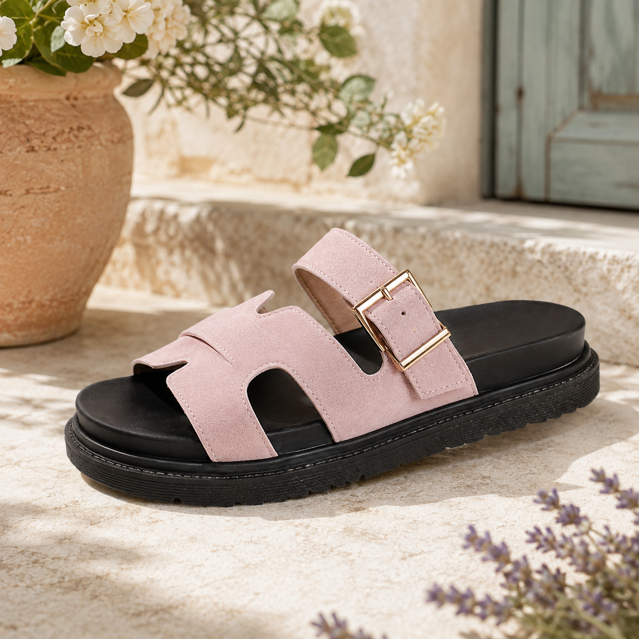 🌿 Damen Plateau-Sandalen mit Schnalle – Bequem, Leicht & Vielseitig für den Sommer