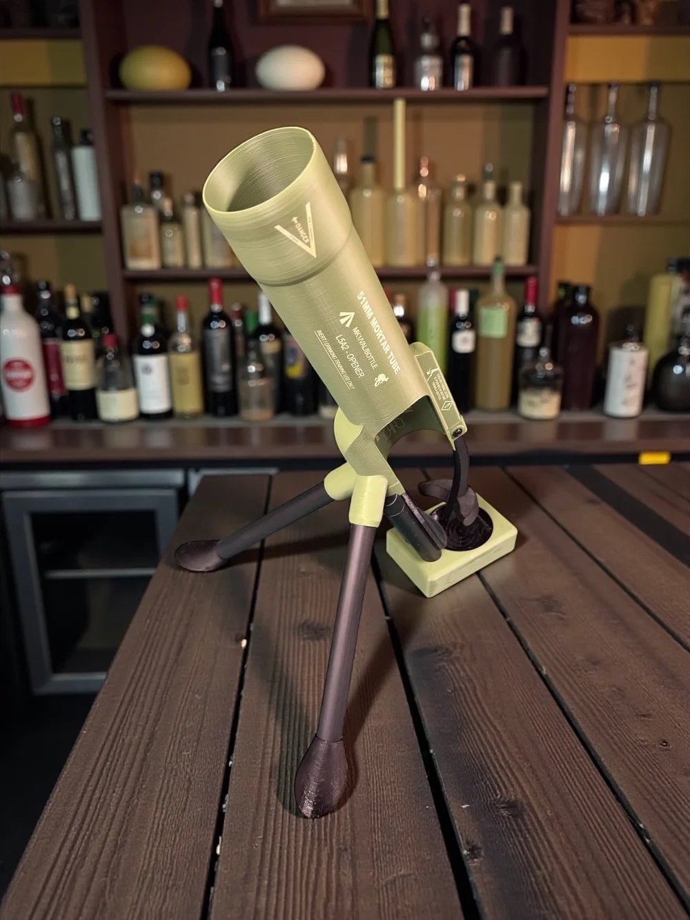 🔥LAST DAY 59% OFF🔥-🚀 51mm Beer Bottle Mortar Bottle Opener 🍻– Novelty Cap-Launching Desk & Bar Accessory🔥