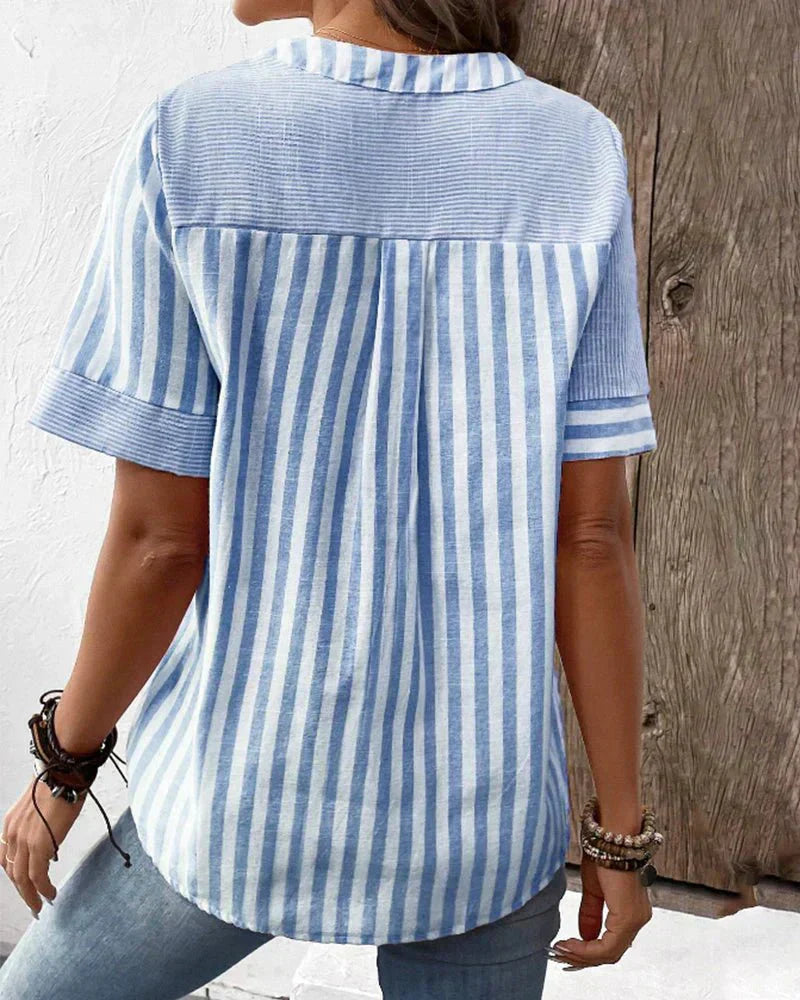Lila | Sanft gestreifte Bluse