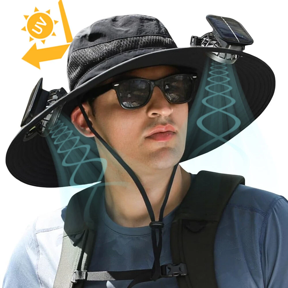 Chapeau Ventilateur Solaire – Protection Solaire et Fraîcheur Instantanée