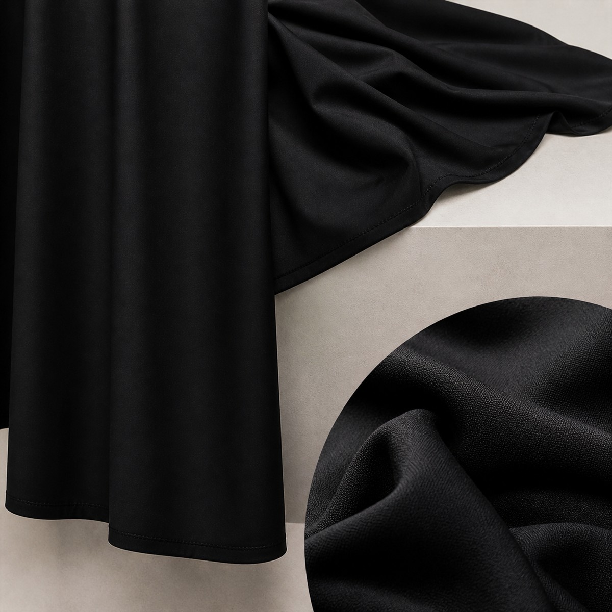 🌑 Silhouette de l’ombre | Longue robe noire de Faucheuse à capuche - présentation 8