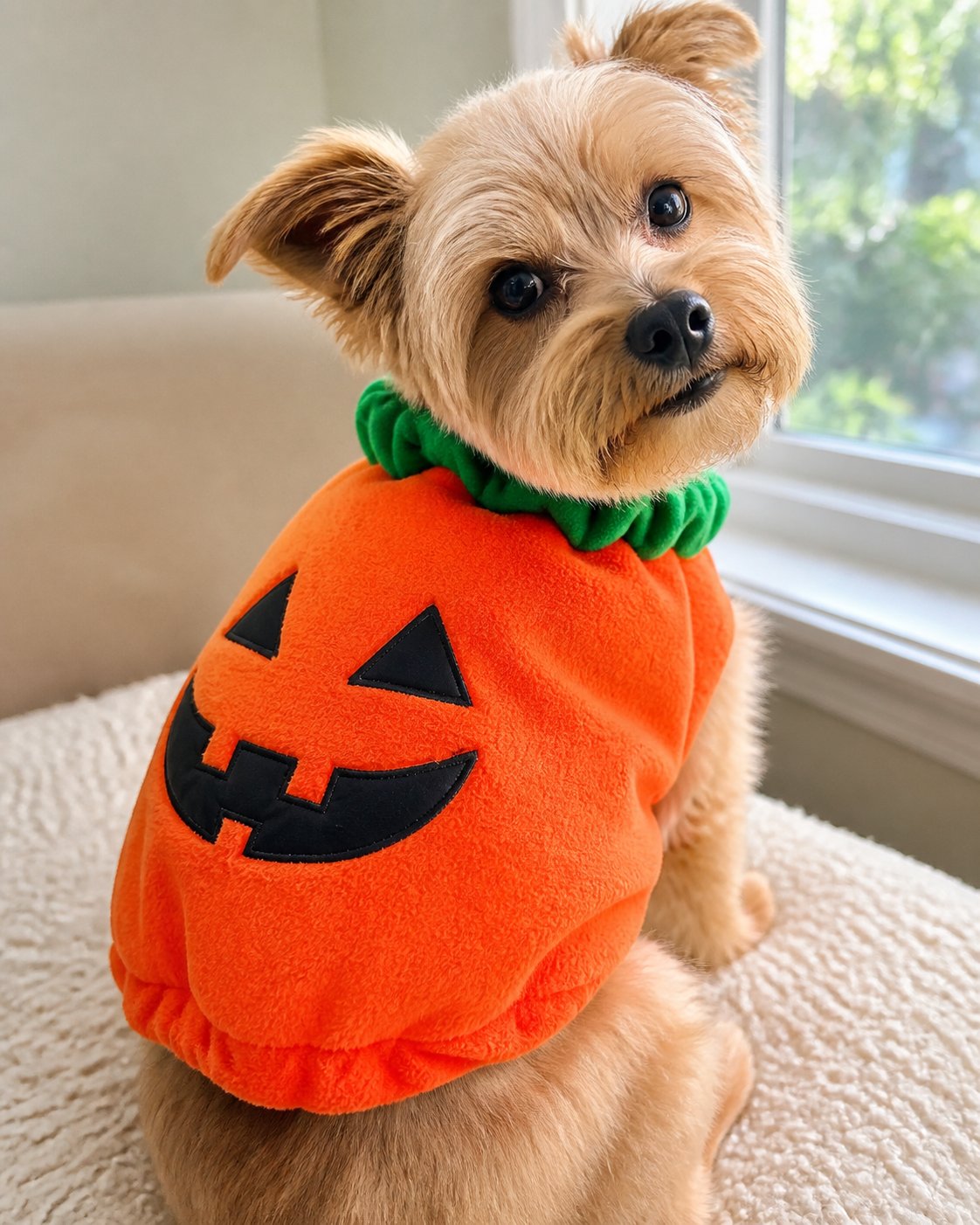 Pumpkin pet costume style inspiration: texture close-up