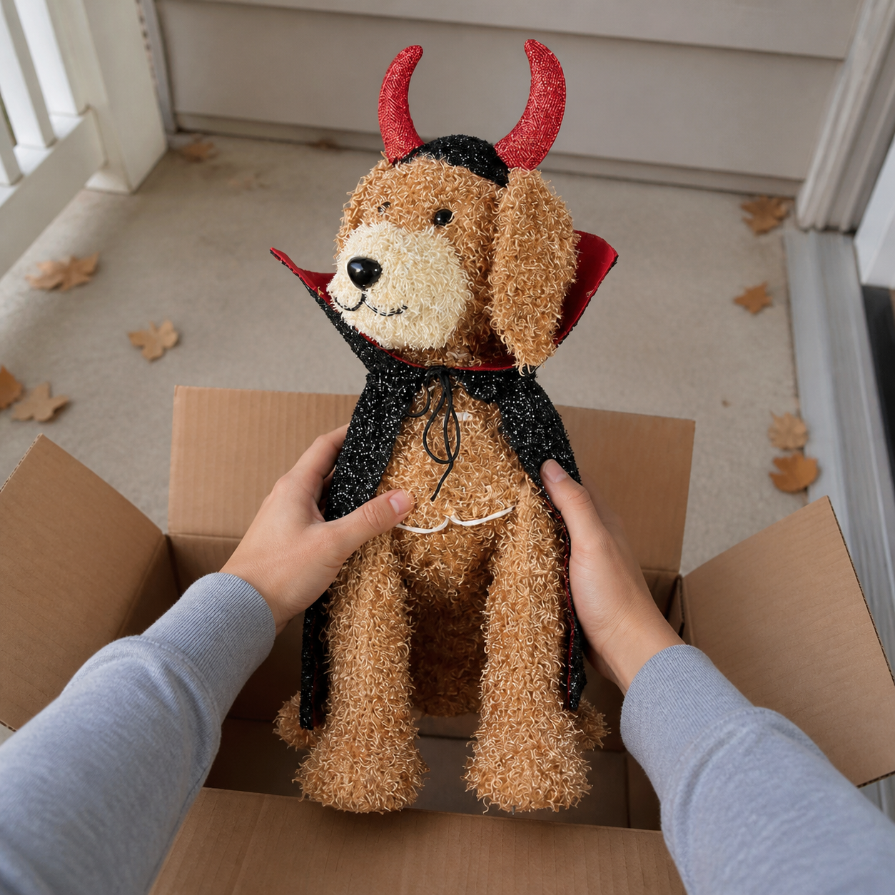 🐾 Chien Doodle lumineux diabolique de 71 cm - pr&eacute;sentation 7