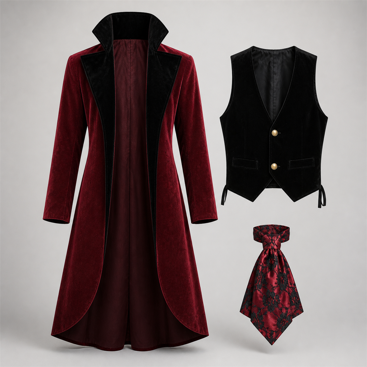 ✨ Élégance nocturne | Costume de vampire victorien pour homme - présentation 4