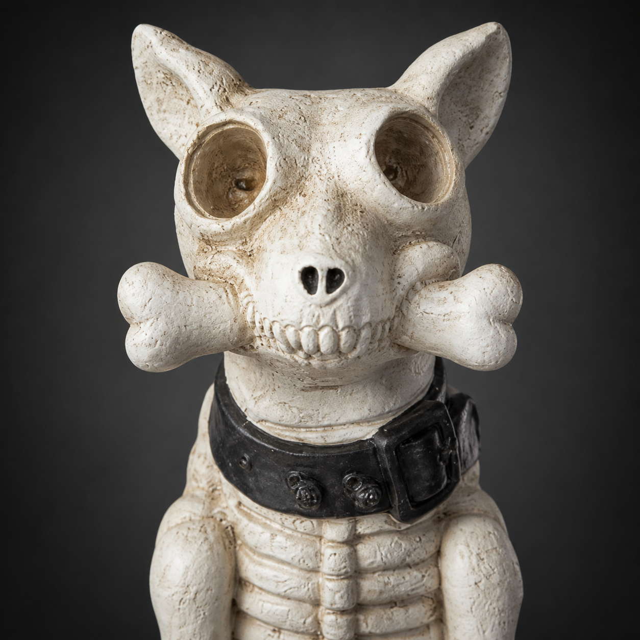 Détail de la finition en MGO et du collier noir
