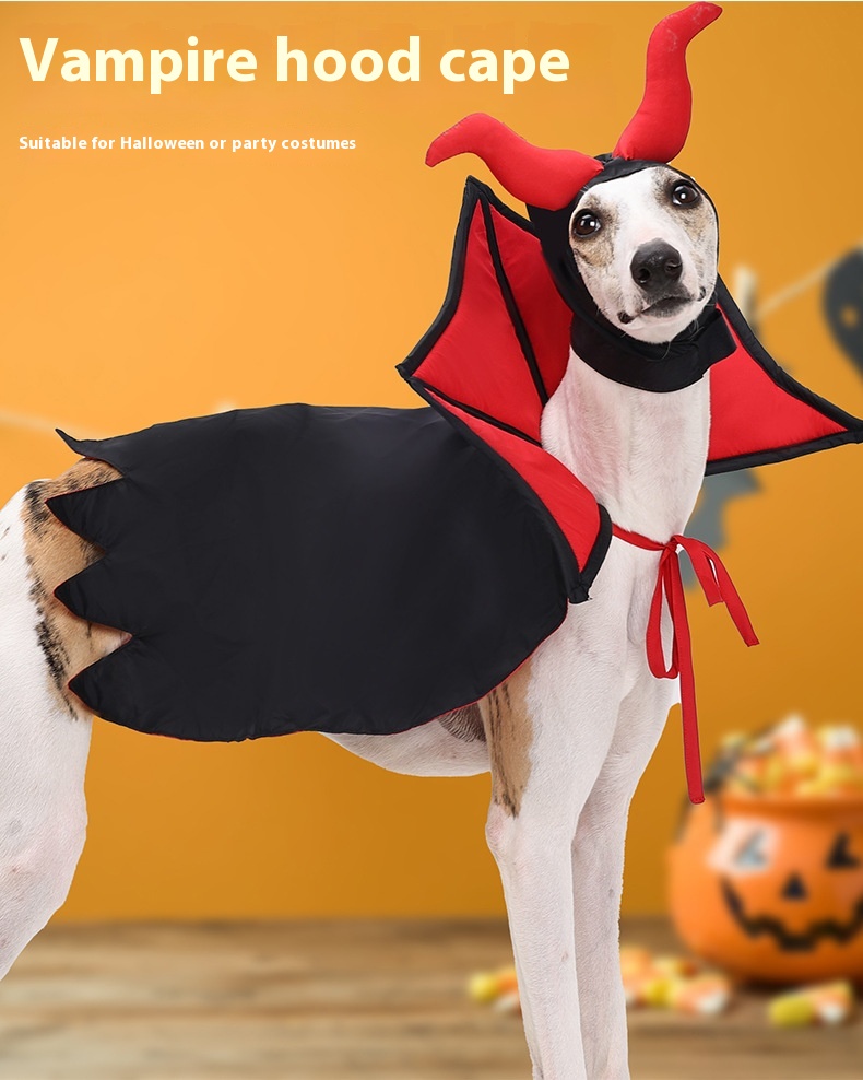 Pet vampire cloak and hat detail 1