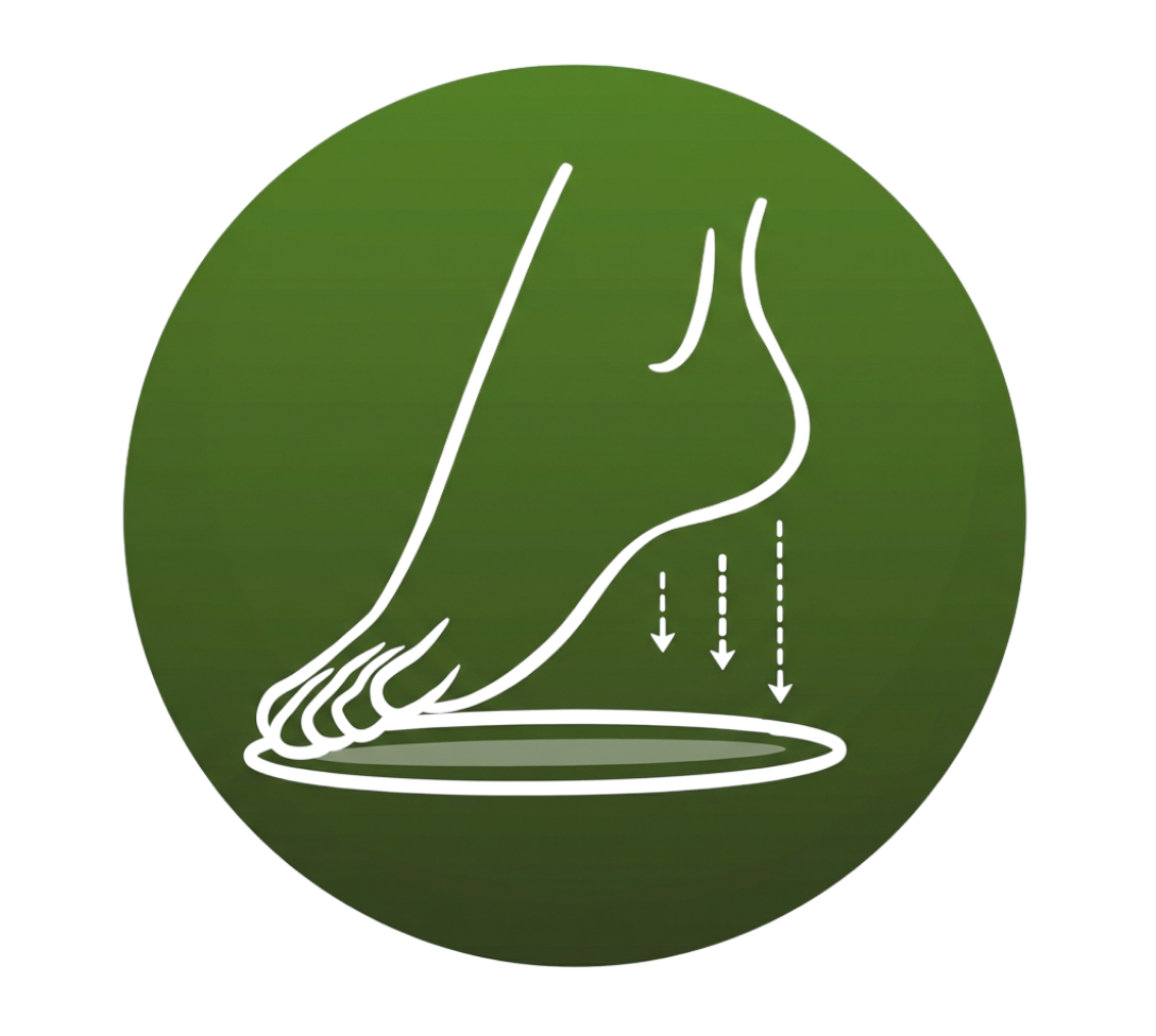 The feeling of going barefoot