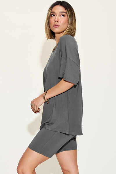 Brown rayon lounge set detail 6