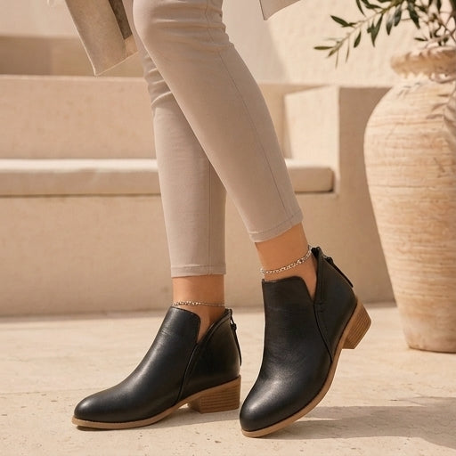 Women's V-Cut Side-Zip Ankle Boots view 5