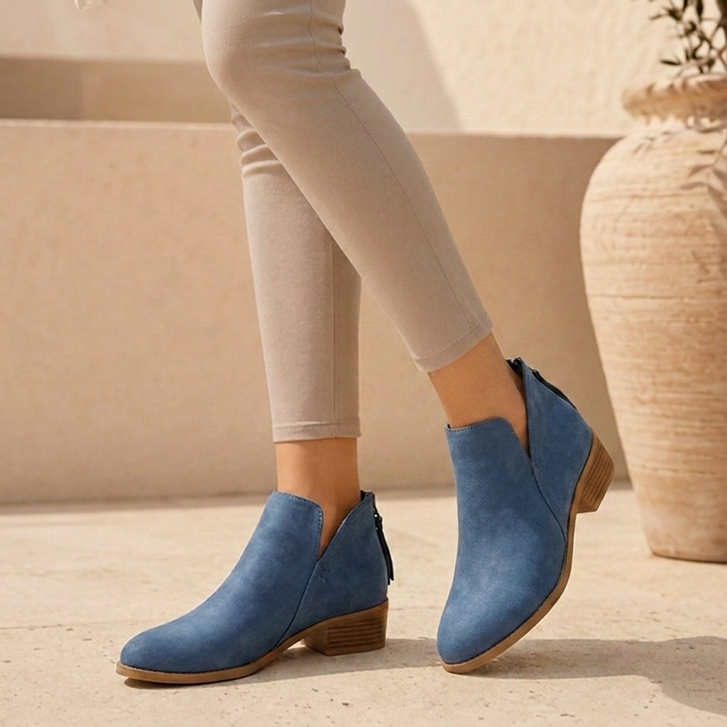 Women's V-Cut Side-Zip Ankle Boots view 3