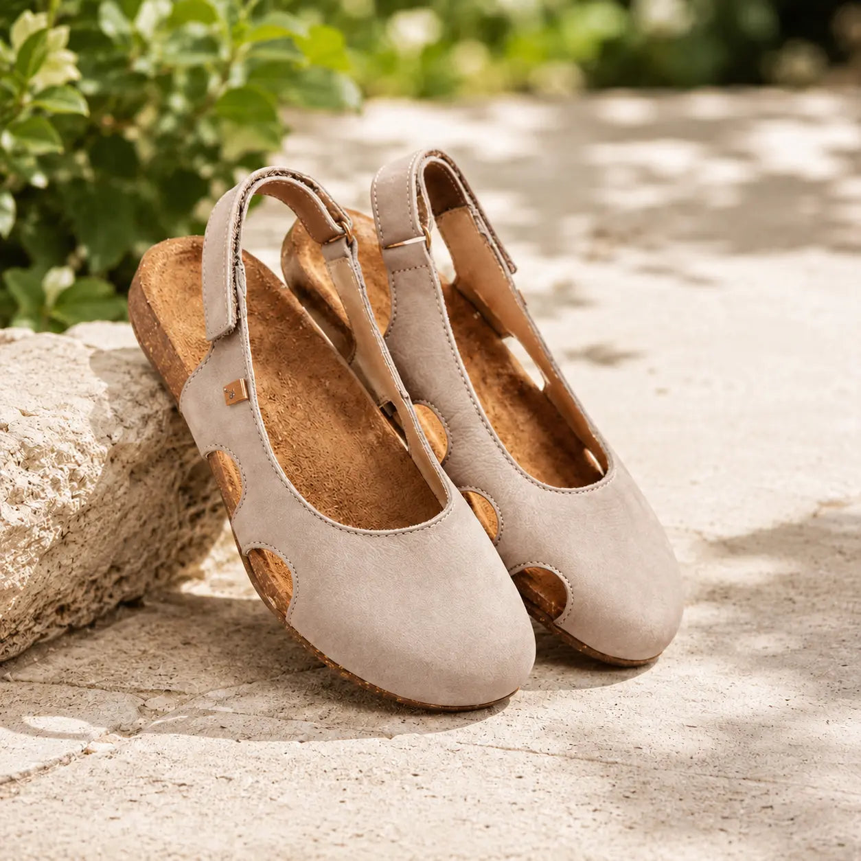 Cutout slingback flat: Original Apricot Product View