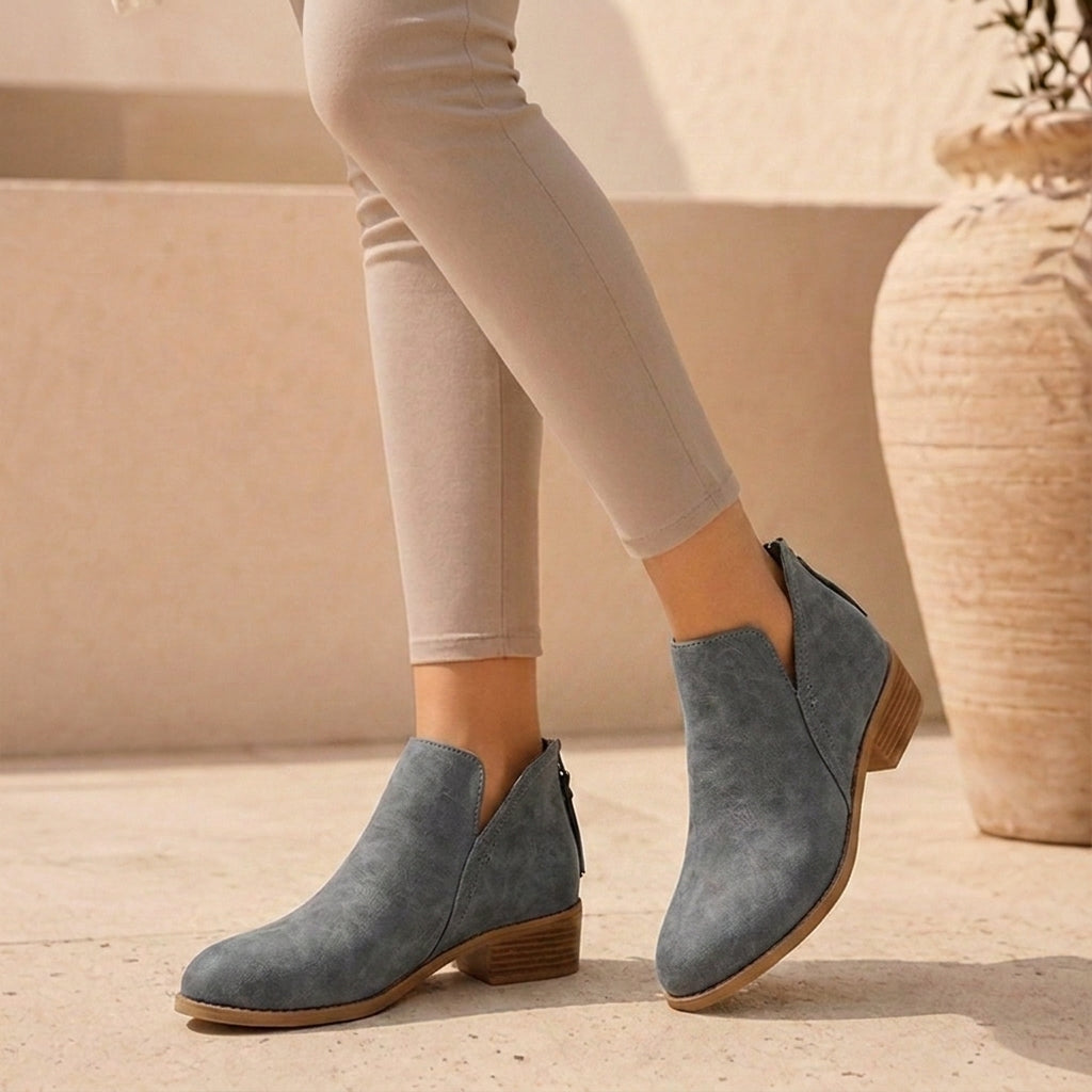 Women's V-Cut Side-Zip Ankle Boots view 4