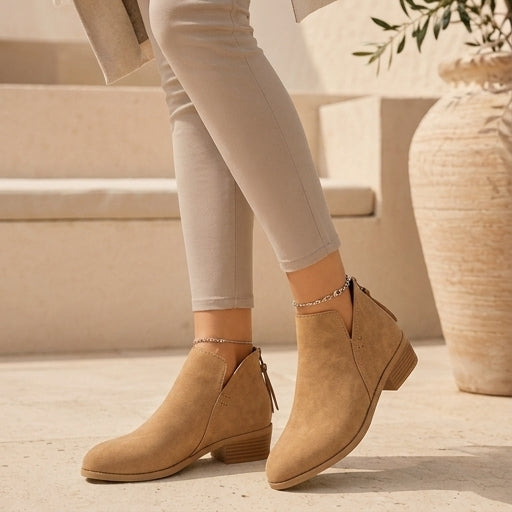 Women's V-Cut Side-Zip Ankle Boots view 6