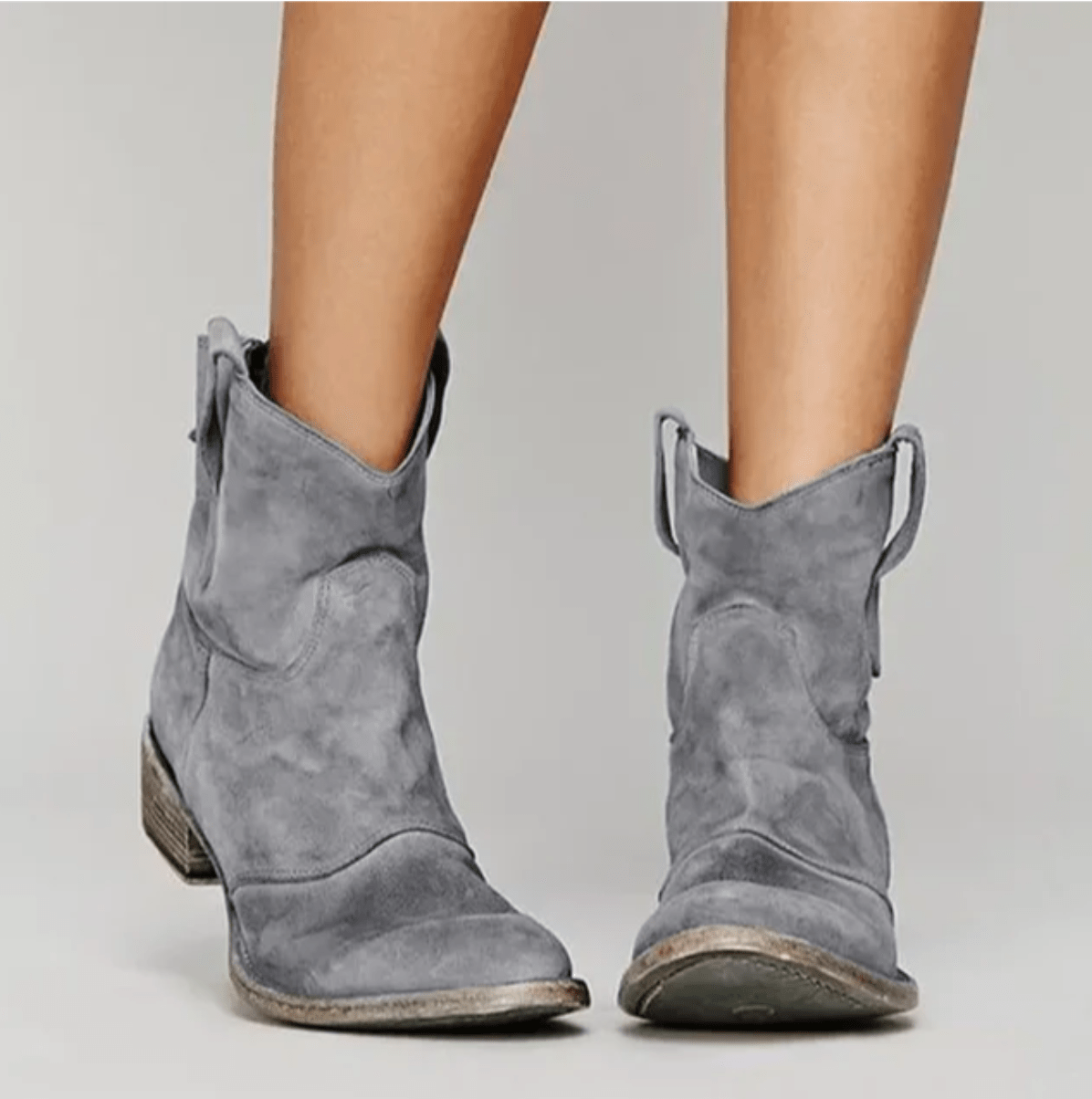 Model wearing Charlotte western ankle boots: Black for Day-to-Night Styling