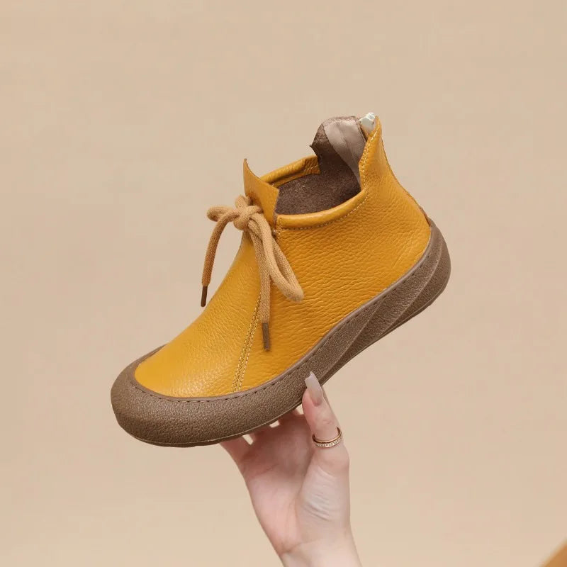 Women's Retro Lace-Front Ankle Boots view 7