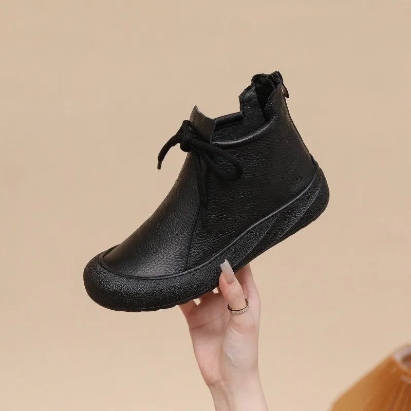 Women's Retro Lace-Front Ankle Boots view 8