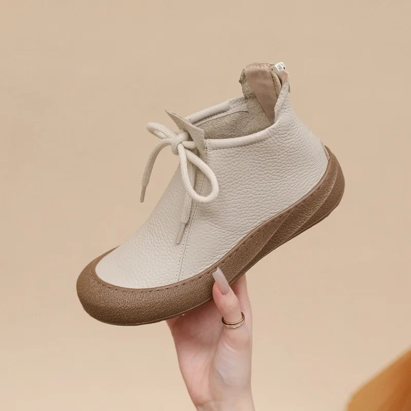 Women's Retro Lace-Front Ankle Boots view 9