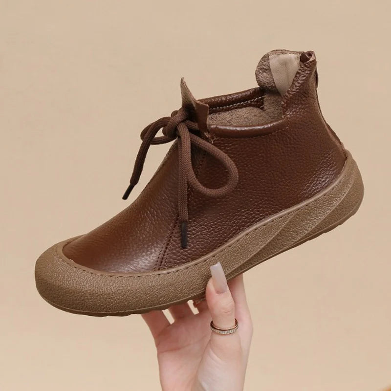 Women's Retro Lace-Front Ankle Boots view 3