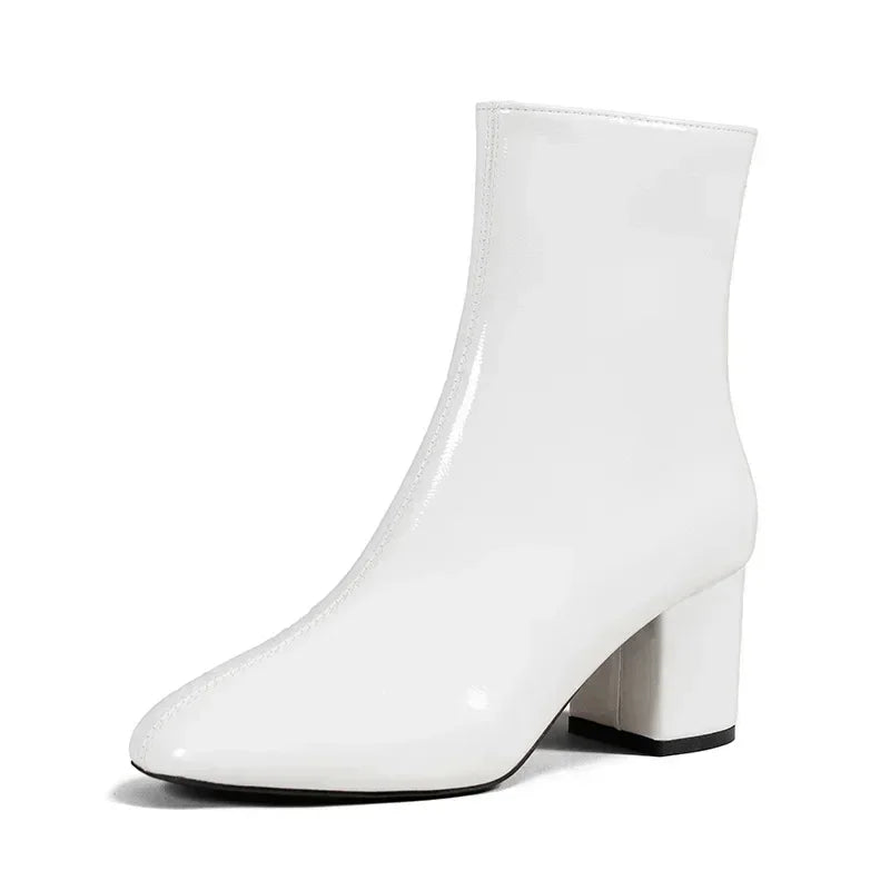 Women's Pointed-Toe Block-Heel Ankle Boots view 8