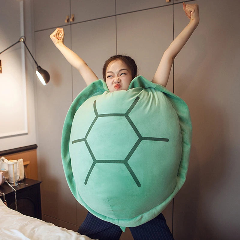 Wearable turtle shell plush detail 2