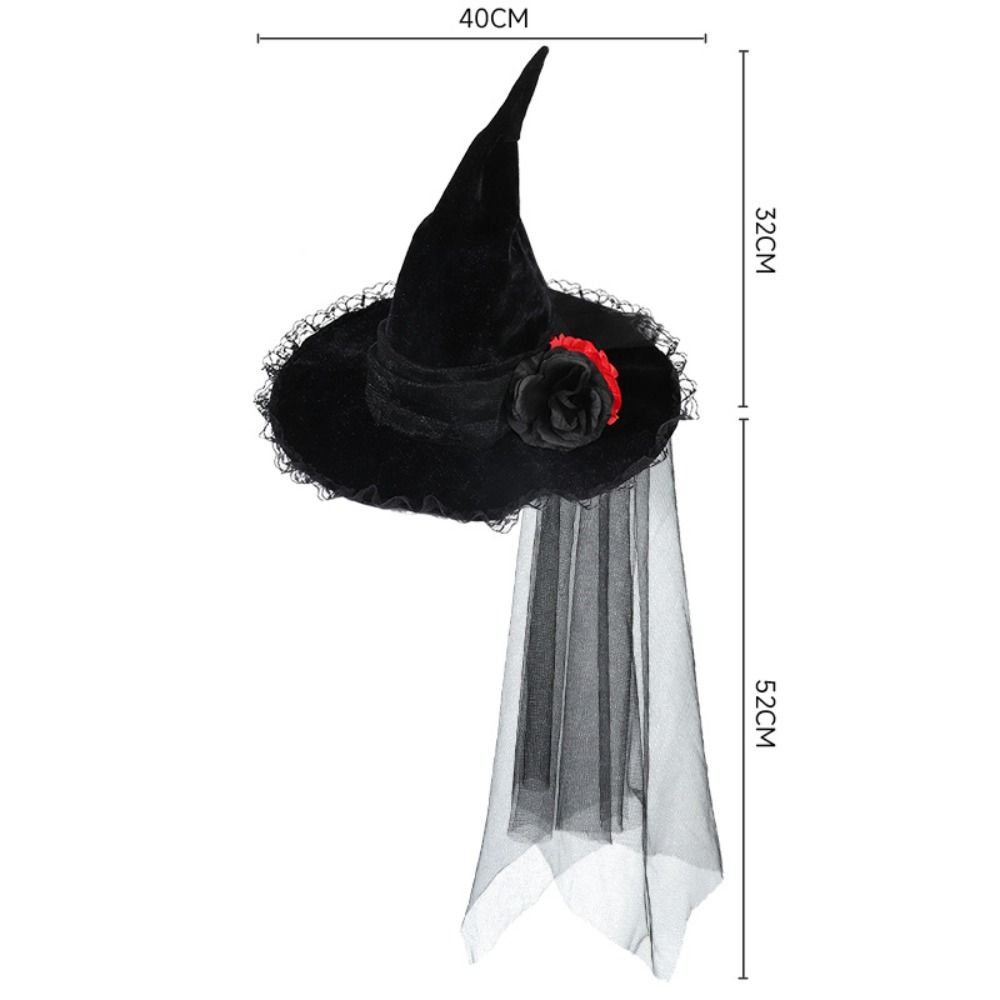 Baroque gothic witch hat detail 4