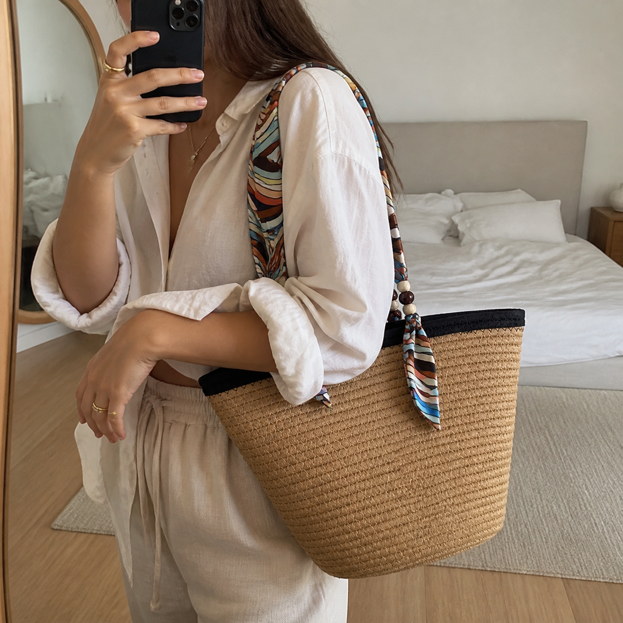 Coastal Weave tote real-life look 2