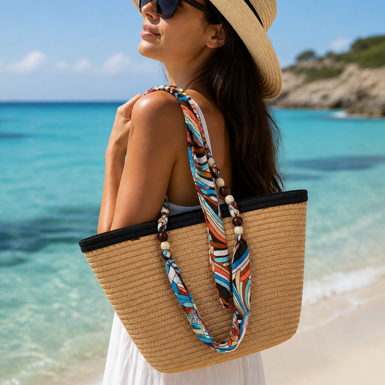 Coastal Weave tote real-life look 6