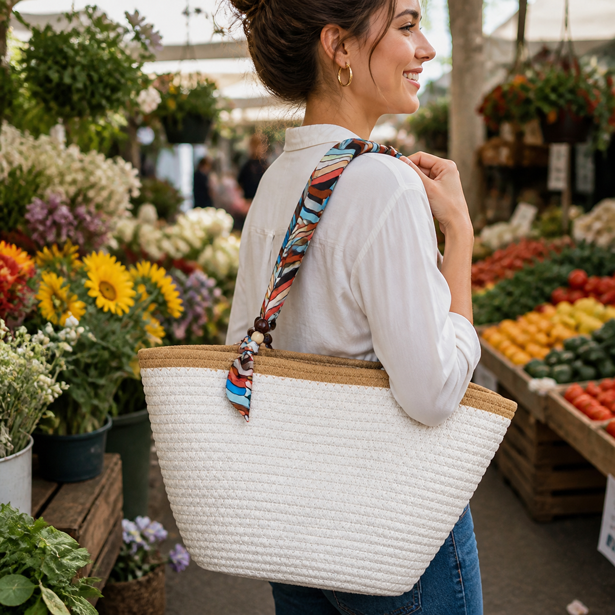 Coastal Weave tote real-life look 9