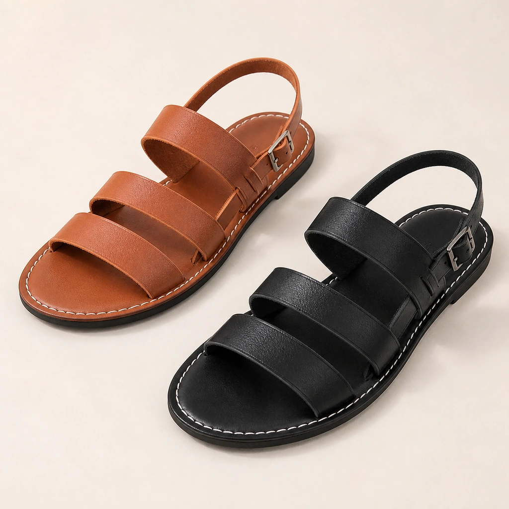 Close product view of the two forefoot bands and back strap