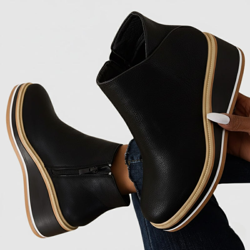 Women's Side-Zip Wedge Ankle Boots view 5